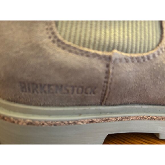 Birkenstock Womens Suede Chelsea Boots Size 37 Highwood Taupe Slip-On Ankle Styl - Picture 10 of 12